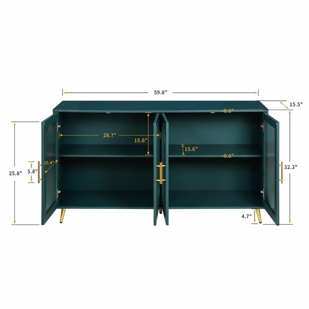 60 inch Witdh Sideboard Cabinet with Adjustable Shelves