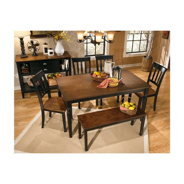 Owingsville Large Dining Room Bench Black/Brown Owingsville Large Dining Room Bench Black/Brown