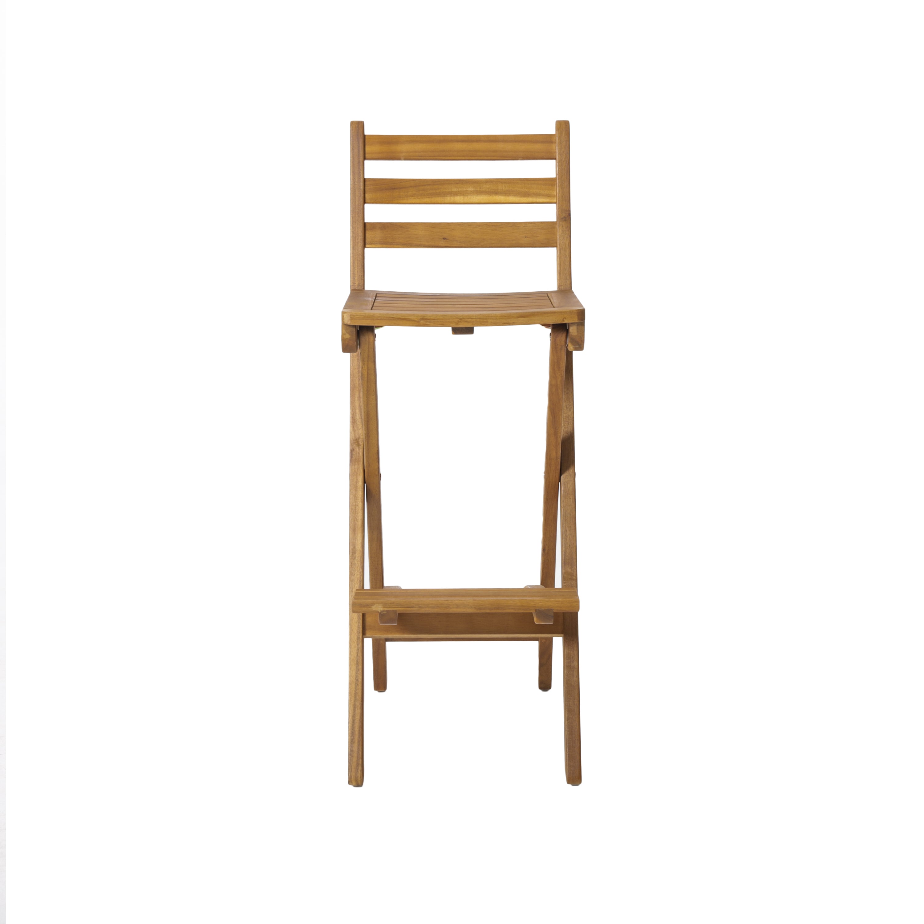 Atlantic Outdoor 30-Inch Foldable Acacia Wood Bar Stool