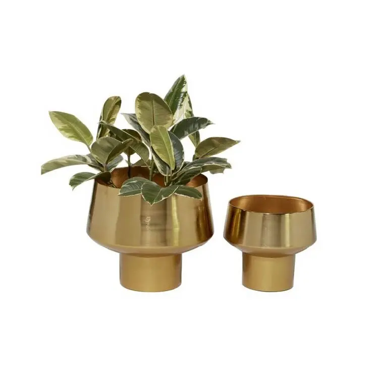 Custom Logo Copper Metal Planters for Garden Home Decorative Plant Flower Pot Luxury Floor Planter