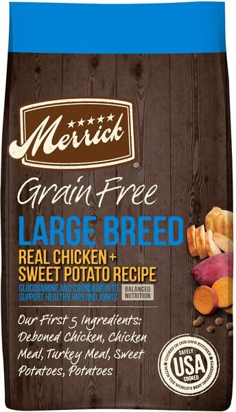 Merrick Grain-Free Large Breed Dry Dog Food Real Chicken and Sweet Potato Recipe