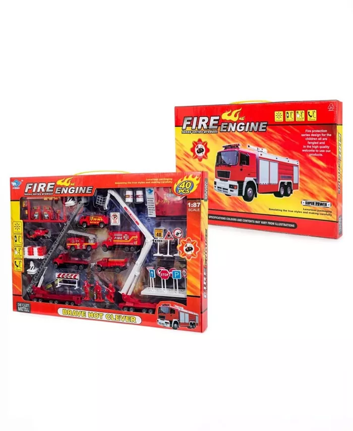 Big Daddy Mini Fire Rescue Vehicles  40 Pieces Set