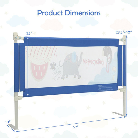 Costway 40691738 57 Inch Vertical Lifting Bed Guar...