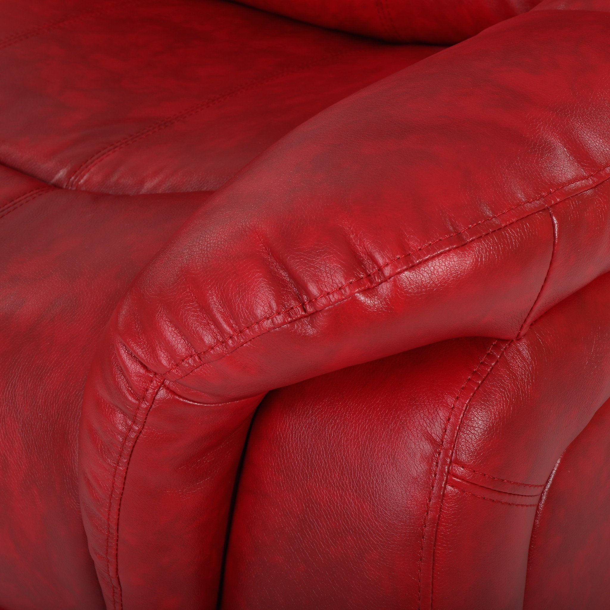 Hidal Contemporary Red Glider Recliner Chair