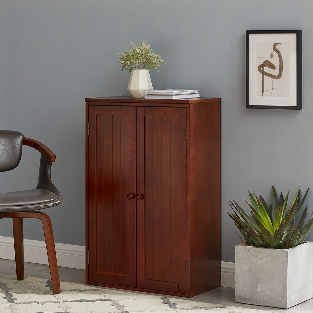 Freestanding Wooden Floor Cabinet with Double Door