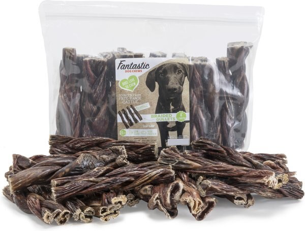 Fantastic Dog Chews Braided Gullets Grain-Free Dog Treats