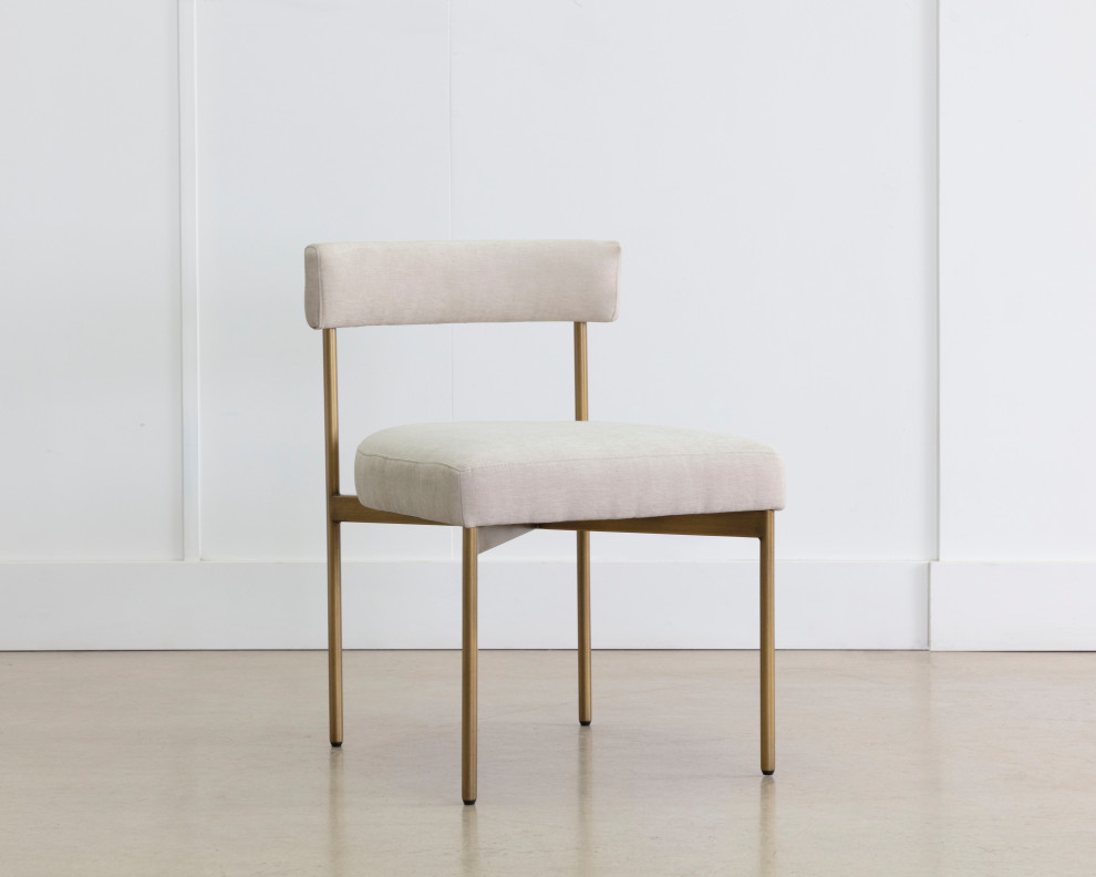 Seneca Dining Chair  Antique Brass  Danny Ivory  Set of 2   Midcentury   Dining Chairs   by Sunpan Modern Home  Houzz