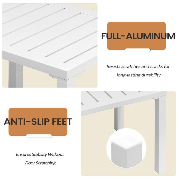 VredHom Outdoor Aluminum Patio Side Table