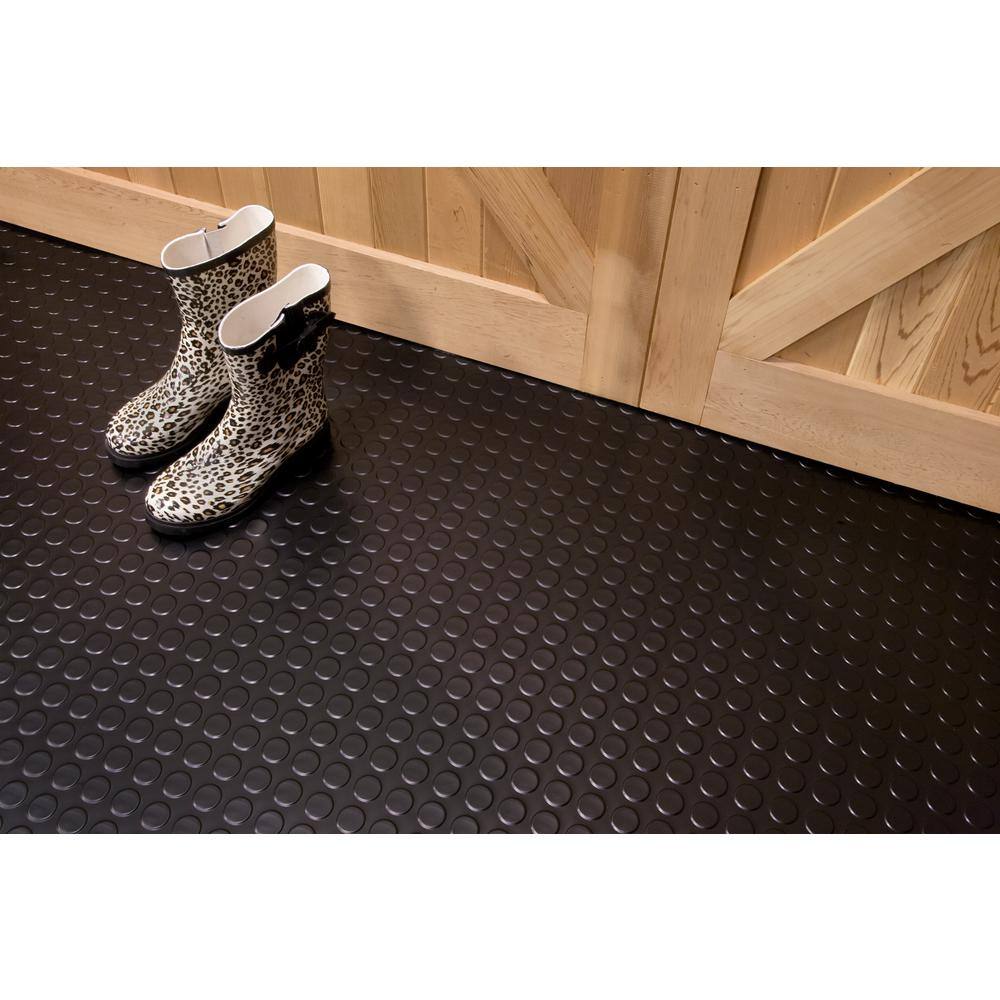 G-Floor Coin 8.5 ft. x 22 ft. Midnight Black Commercial Grade Vinyl Garage Flooring Cover and Protector GF75CN8622MB