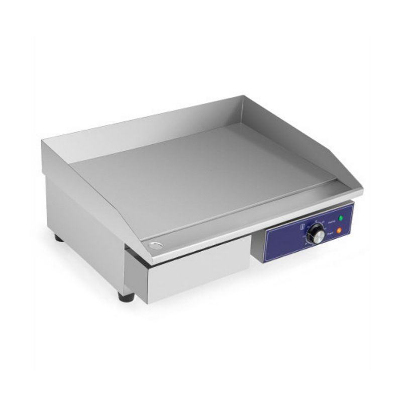 Commercial Electric Griddle with Adjustable Temperature Control-Silver