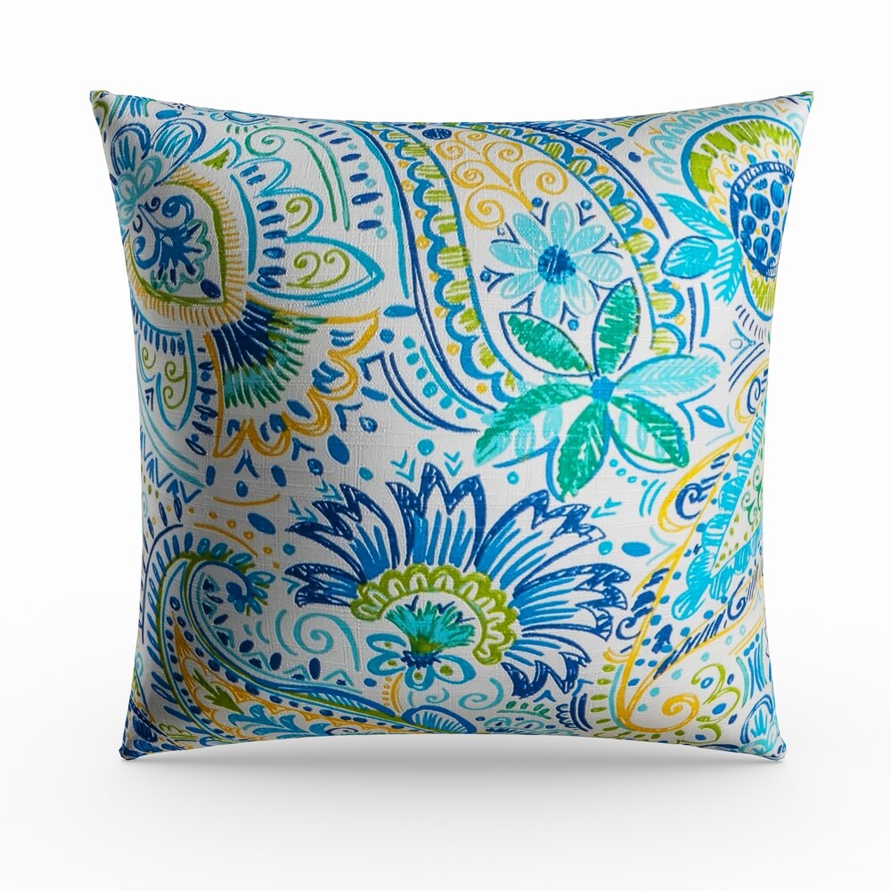 Christiansen Paisley Outdoor Throw Pillow (Set of 2) by Havenside Home   17w x 17l