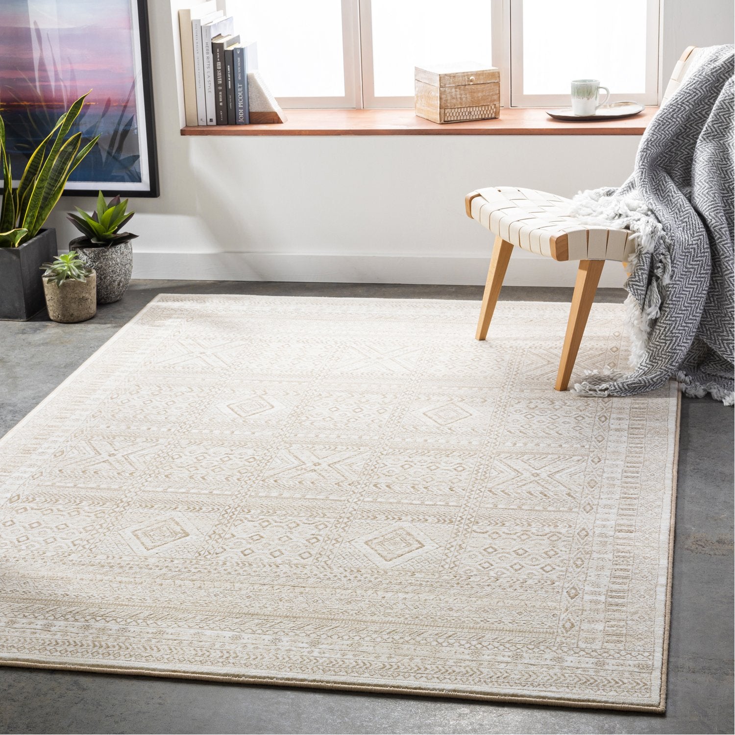 Contempo Rug in Cream, Beige, Camel