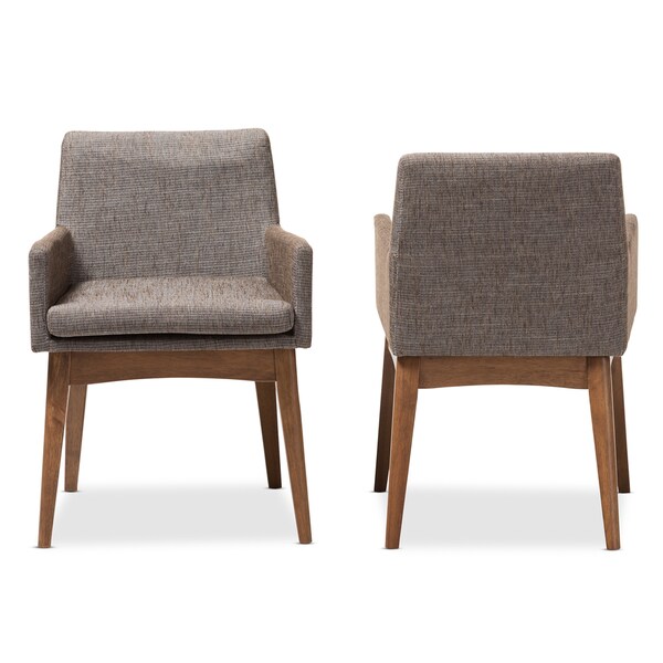 Carson Carrington Lillestrom Mid-Century Modern and Gravel Upholstered Dining Chairs