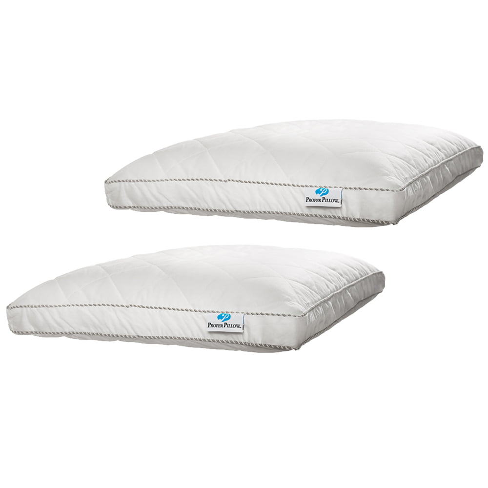 Proper Pillow The Back and Side Support Sleep, 2 Pack