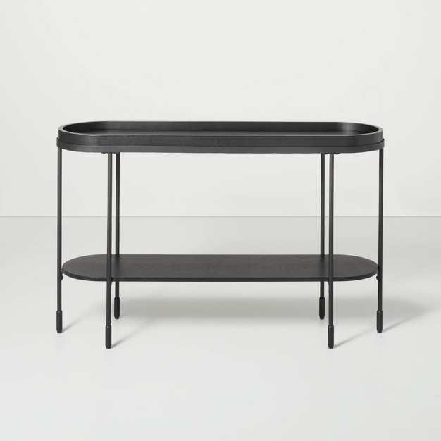 Wood amp Metal Console Table With Magnolia