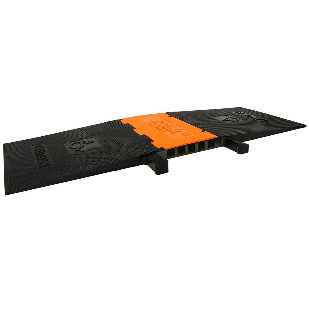 Elasco ADA Ramp (Americans with Disabilities Act Cable Ramp) 5-Channels Heavy-Duty in Black and Orange UG5140-ADA