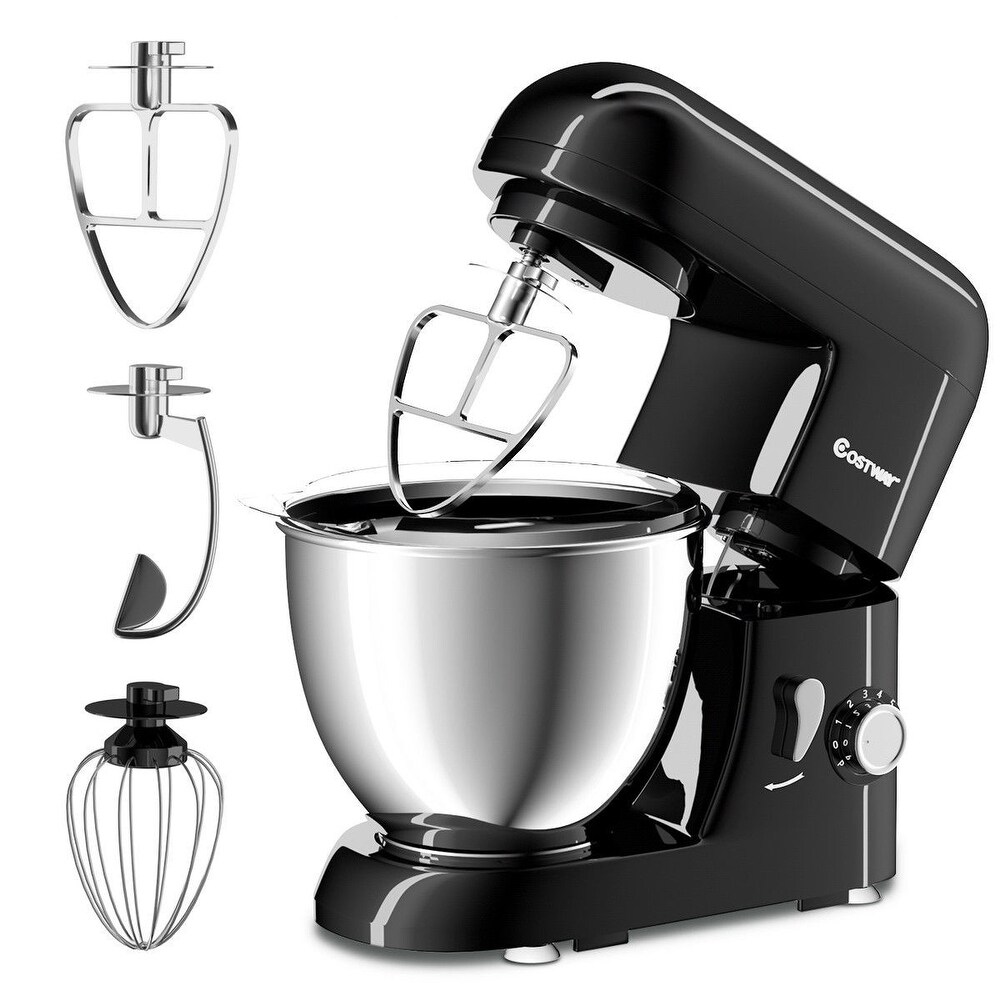 4.3 Qt 550 W Tilt Head Stainless Steel Bowl Electric Food Stand Mixer   13.2\