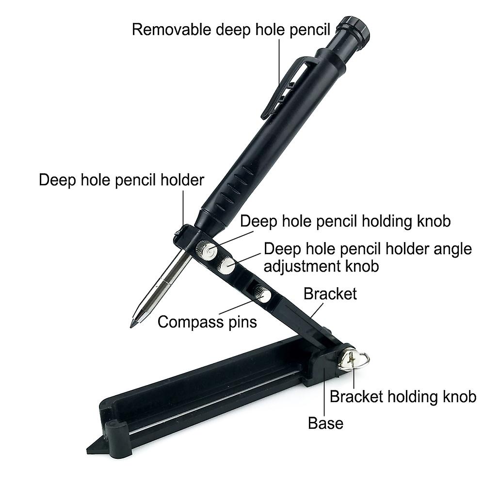 Measuring Anti Form Multi-function Adjustable Profile Scribing Ruler Deep Hole Pencil Contour Gauge Diy Woodworking Compass Tool