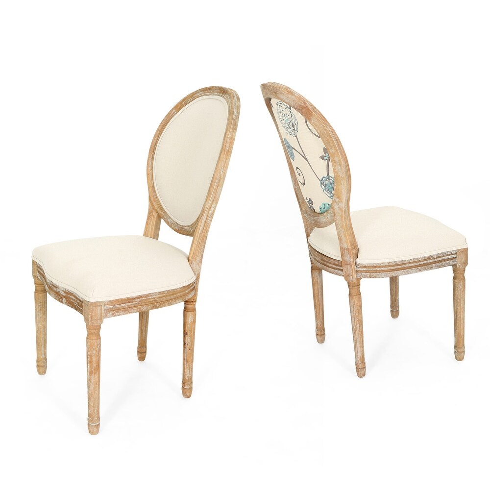 Phinnaeus Upholstered Farmhouse Dining Chairs (Set of 2) by Christopher Knight Home