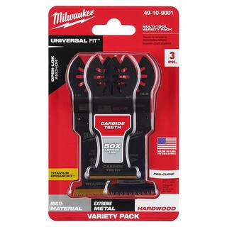 MW Oscillating MetalWood Cutting Multi-Tool Blade Kit (3-Piece) 49-10-9001