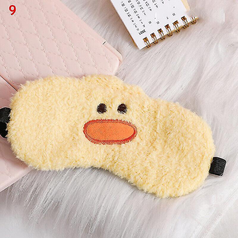 Novelty Cute Soft Plush Fluffy Design Childs Eye Sleeping Mask Travel Blindfold