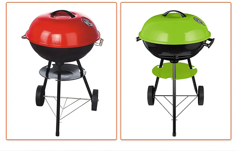 Outdoor BBQ Grill With Wheeled Household Folding Non smoking Cylinder Indoor  customized Charcoal Grill