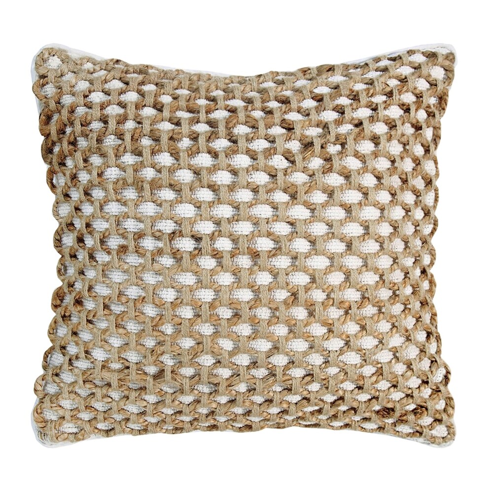 Boho Living Jada Braided Jute Throw Pillow