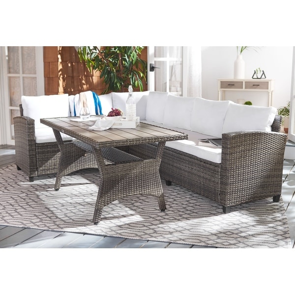 SAFAVIEH Outdoor Living Jovita 3Piece Sectional Set