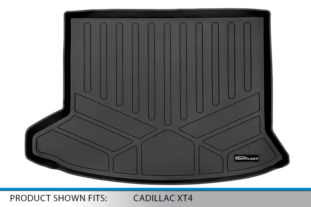 Smartliner SD0419 All Weather Custom Trunk Floor Mat Cargo Liner for 2019-2022 Cadillac XT4and#44; Black