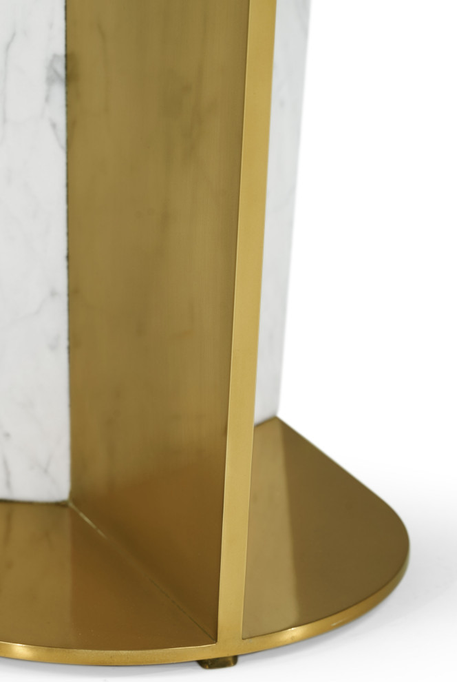 Fusion  ampBrass End Table   Contemporary   Side Tables And End Tables   by HedgeApple  Houzz