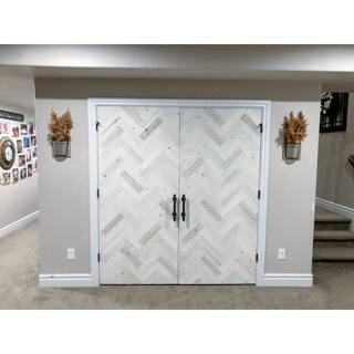 Timberchic 18 in. x 3 in. x 12 in. Peel and Stick White Wooden Decorative Wall Paneling (10 sq. ft.) 294