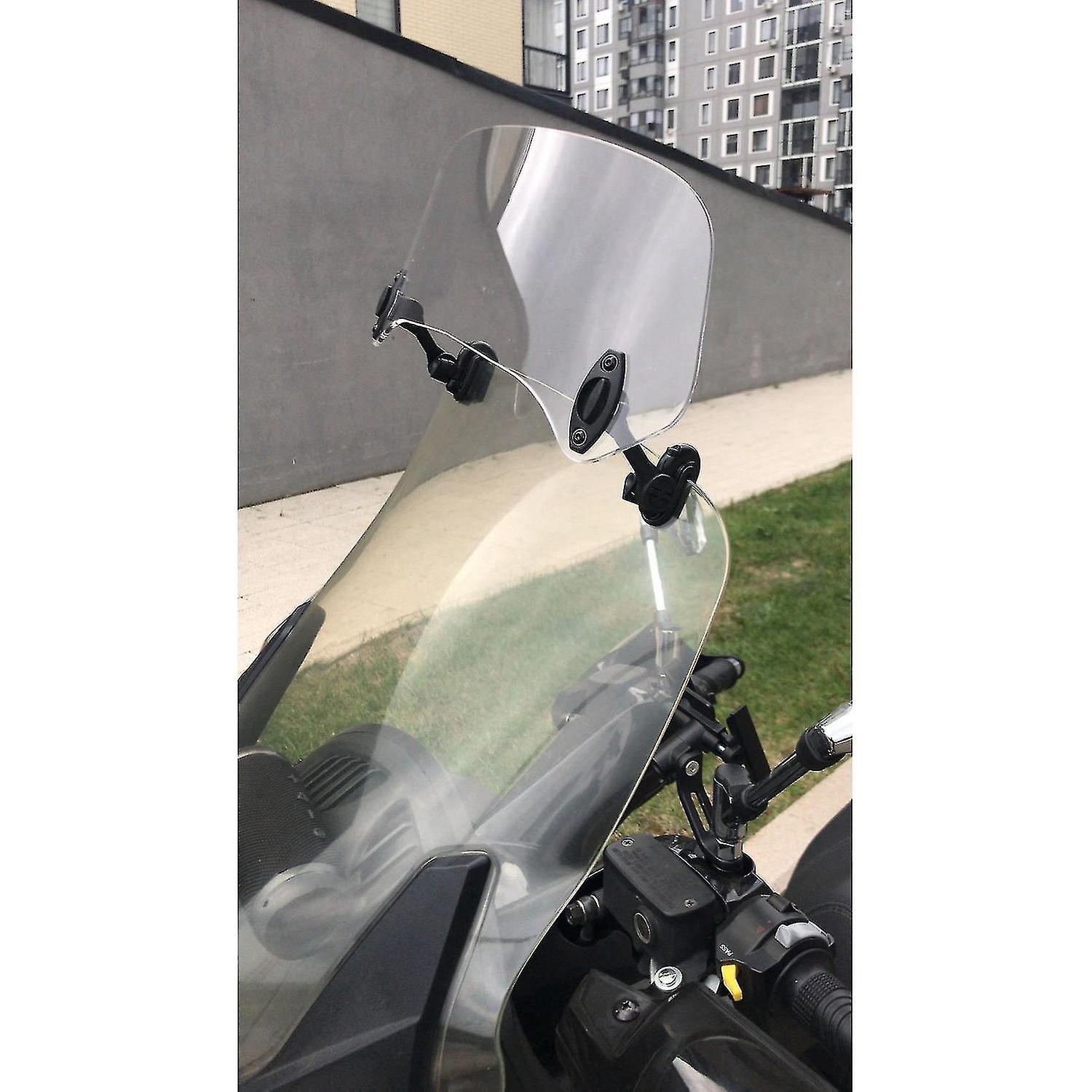 Transparent Color Universal Motorcycle Adjustable Wind Screen Extension Windshield Spoiler Air Defl