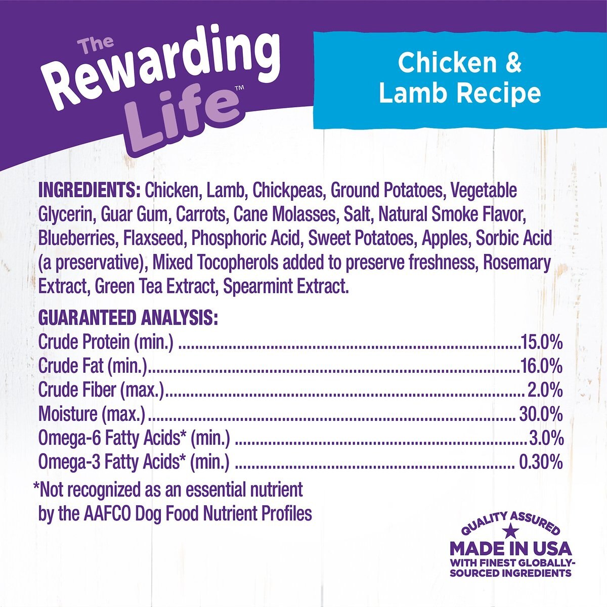 Wellness Rewarding Life Chicken and Lamb Grain-Free Soft and Chewy Dog Treats