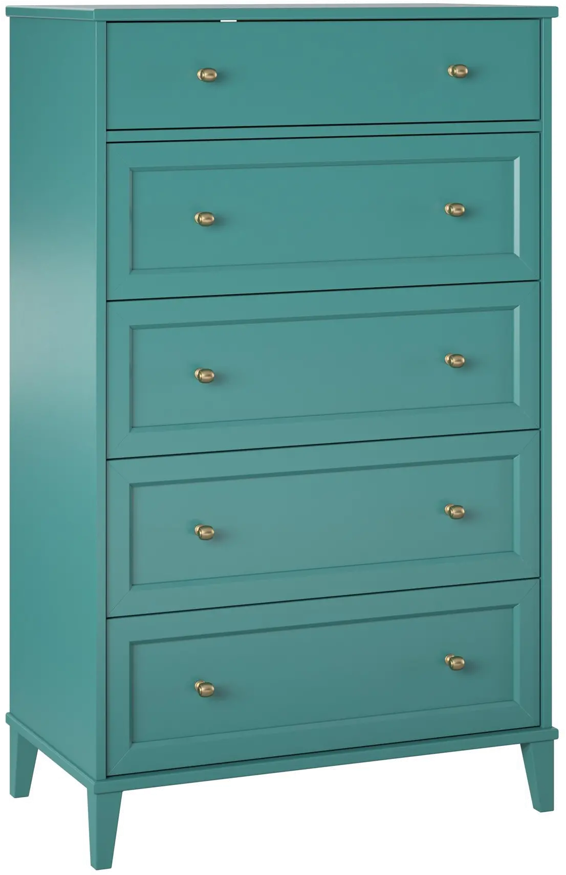 Monticello Emerald Green 5-Drawer Chest of Drawers