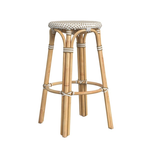 Tobias Rattan Round Bar Stool