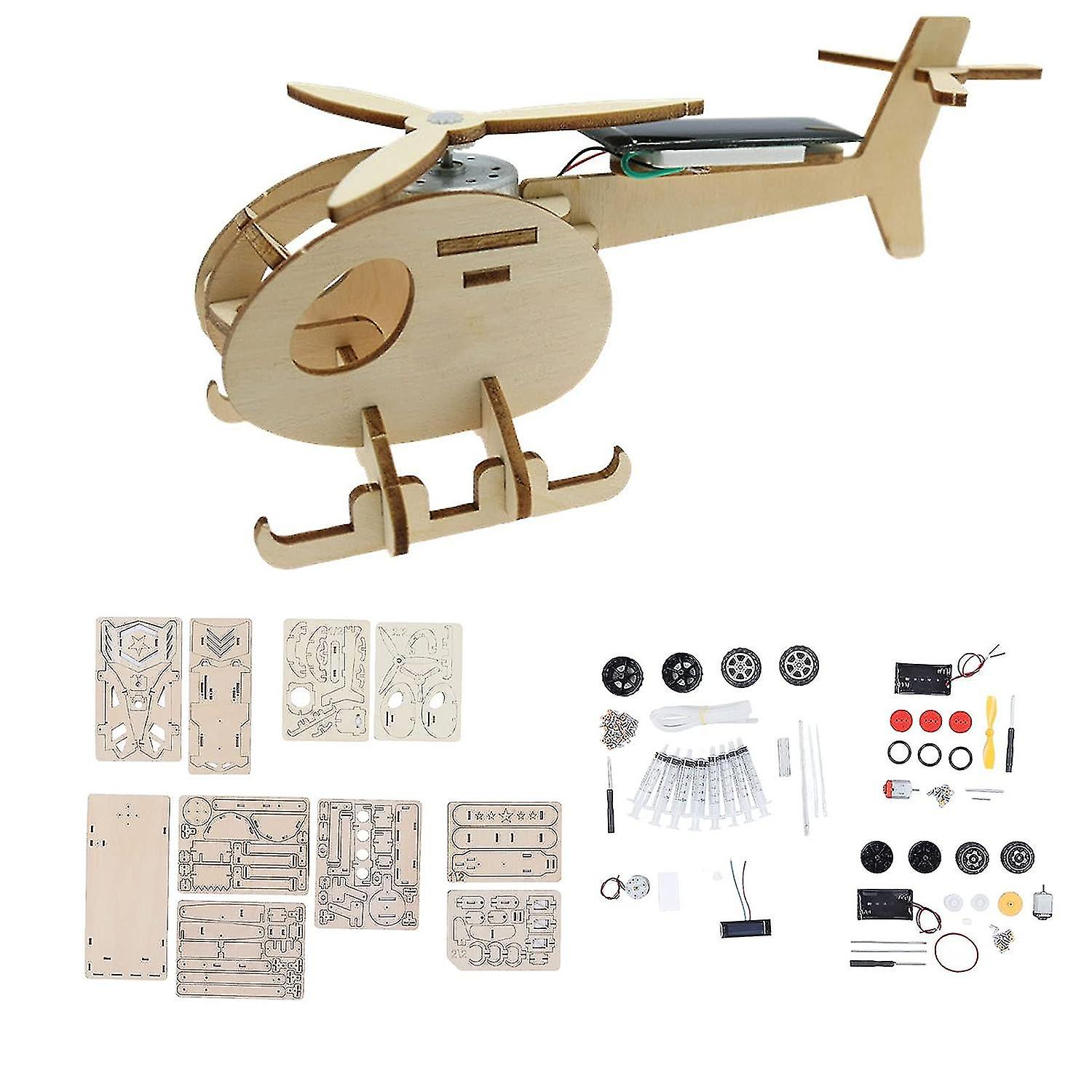 4 Sets Wood Puzzles Toy，3d Wooden Puzzle Plane Helicopter Excavator Racing Car Toy Set Kit For Children Kids，for Handmade Gifts Home Decoration Craft