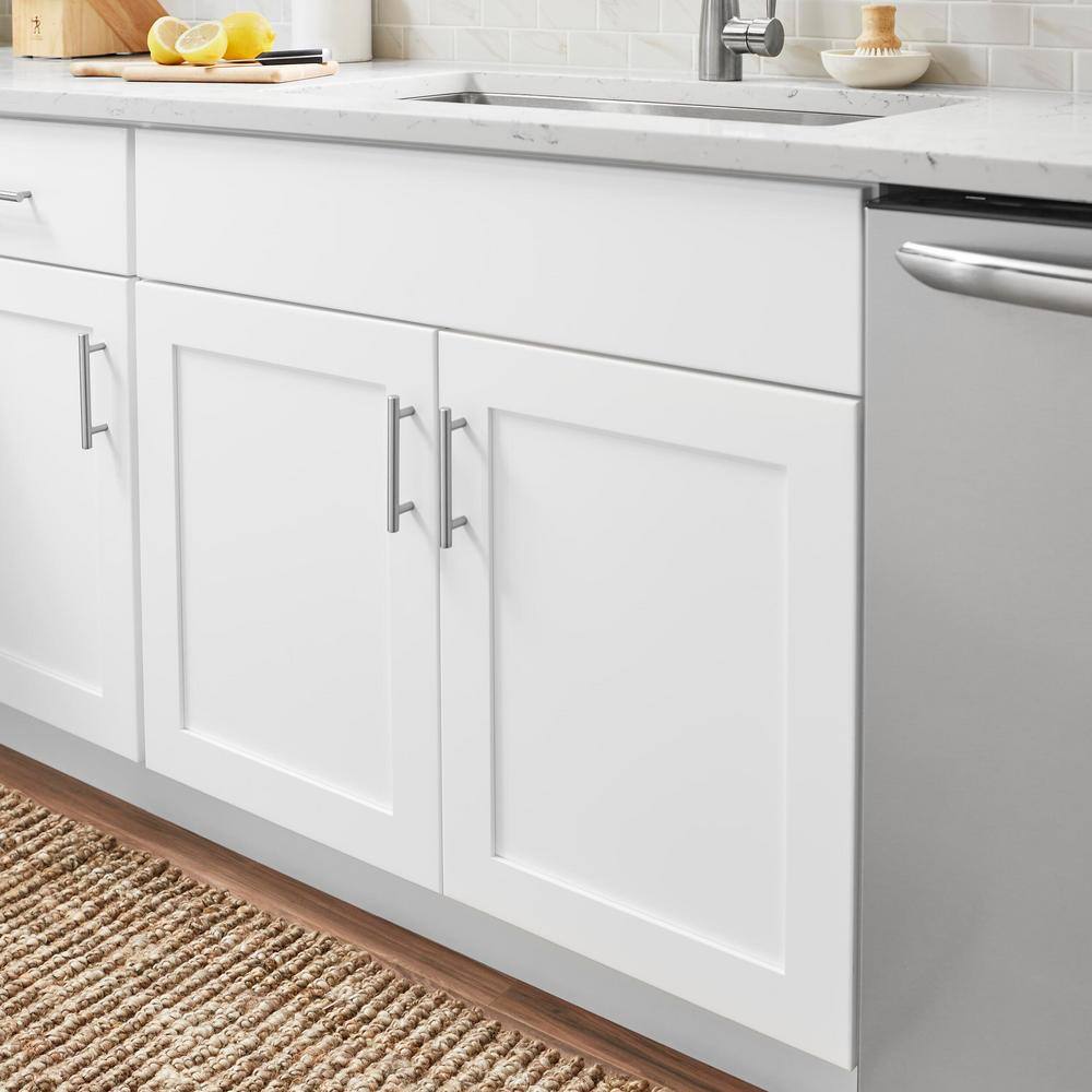 Hampton Bay SB36 Avondale Shaker Alpine White Quick Assemble Plywood 36 in Sink Base Kitchen Cabinet (36 in W x 24 in D x 34.5 in H)