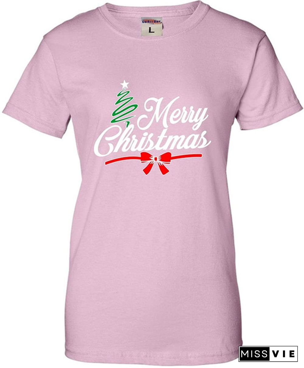 Go All Out Womens Merry Christmas Fashion T-Shirt