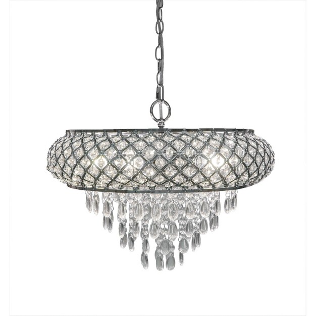 Tiered Crystal Glass Hanging Chandelier Chrome River Of Goods