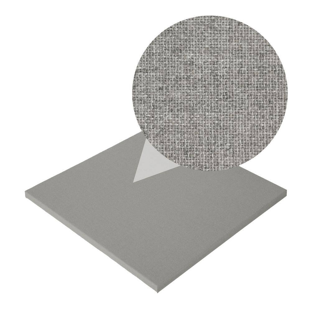 Knauf Insulation Performance+ Acoustic Panel Sound Absorbing Grey Fabric Square 24 in. x 24 in. 750552