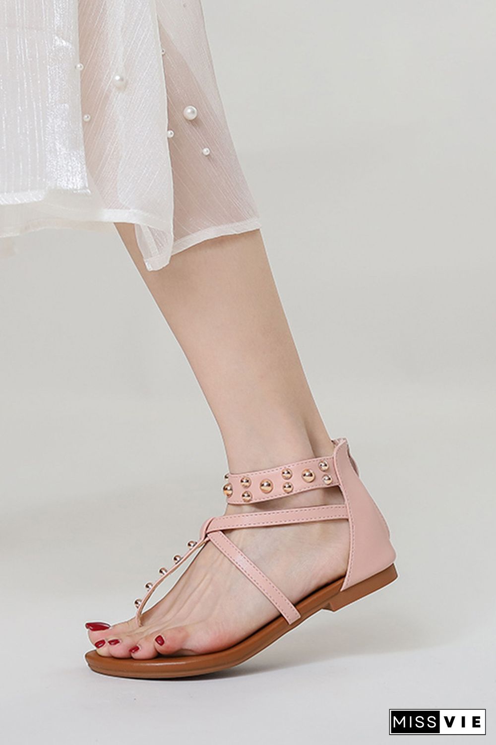 Crisscross Straps Flat Sandals