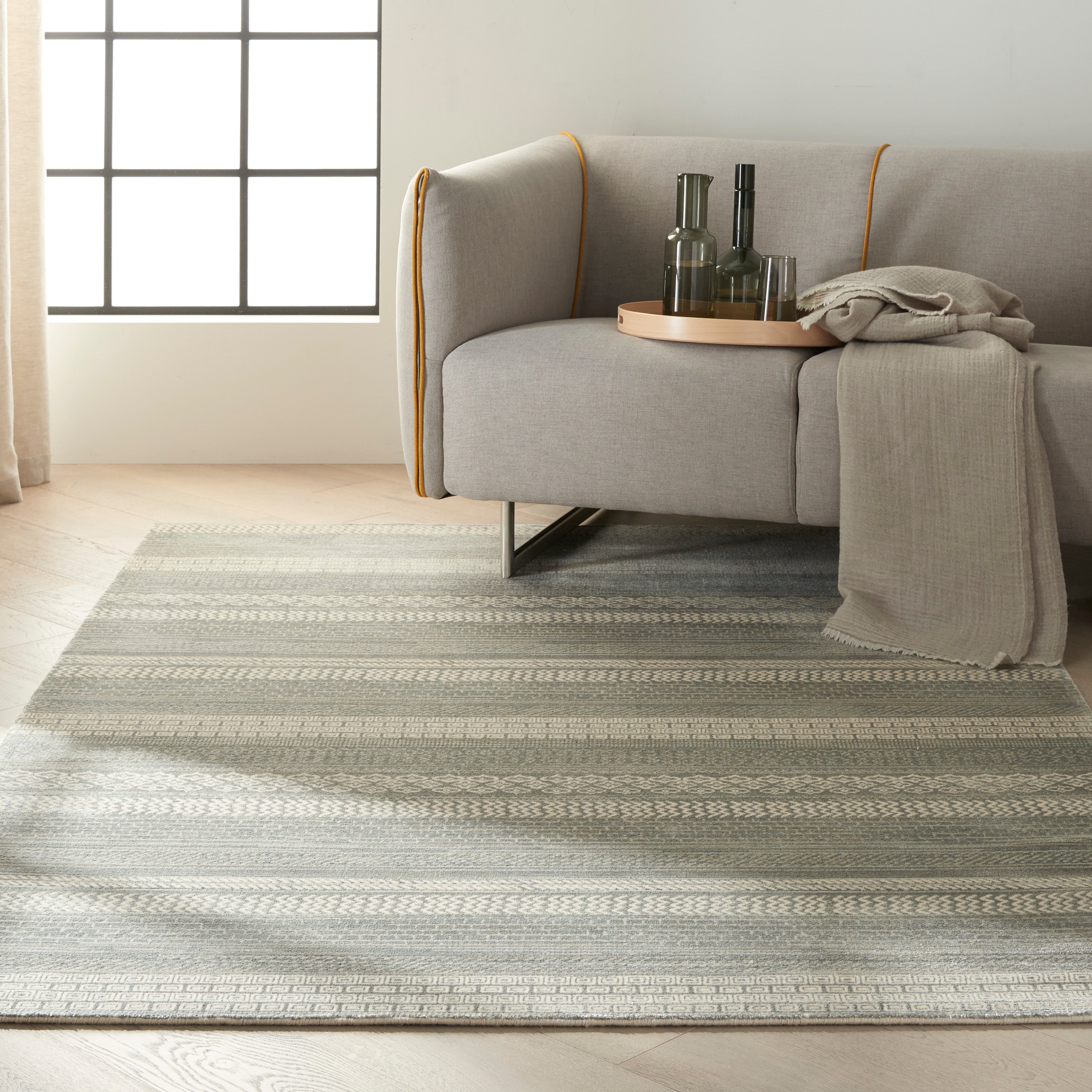 Maya Hand Loomed Dolomite Rug