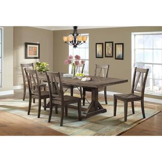 Picket House Furnishings Flynn 7-Piece Dining Set-Table and 6 Wooden Side Chairs DFN100S7PC