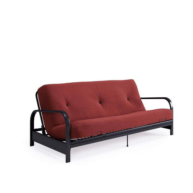 Full Axton Metal Arm Futon Frame With Mattress Room amp Joy