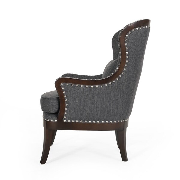 Mantua Upholstered Accent Chair with Nailhead Trim by Christopher Knight Home - 27.00