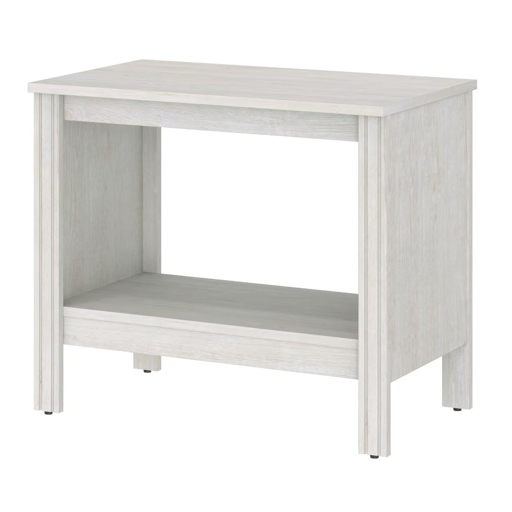 Classic End Table Nightstand  Side Table with Storage Shelf (Set of 2)