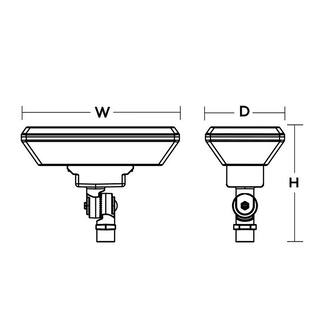 Aspects Multi-Use Wall Mount 1-Light Outdoor Black LED Flood Light TPDW70050LBK