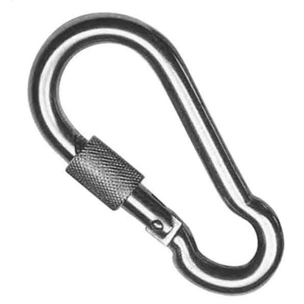 Snap hook EDM Silver Zinc Fireman (10 x 1 cm)