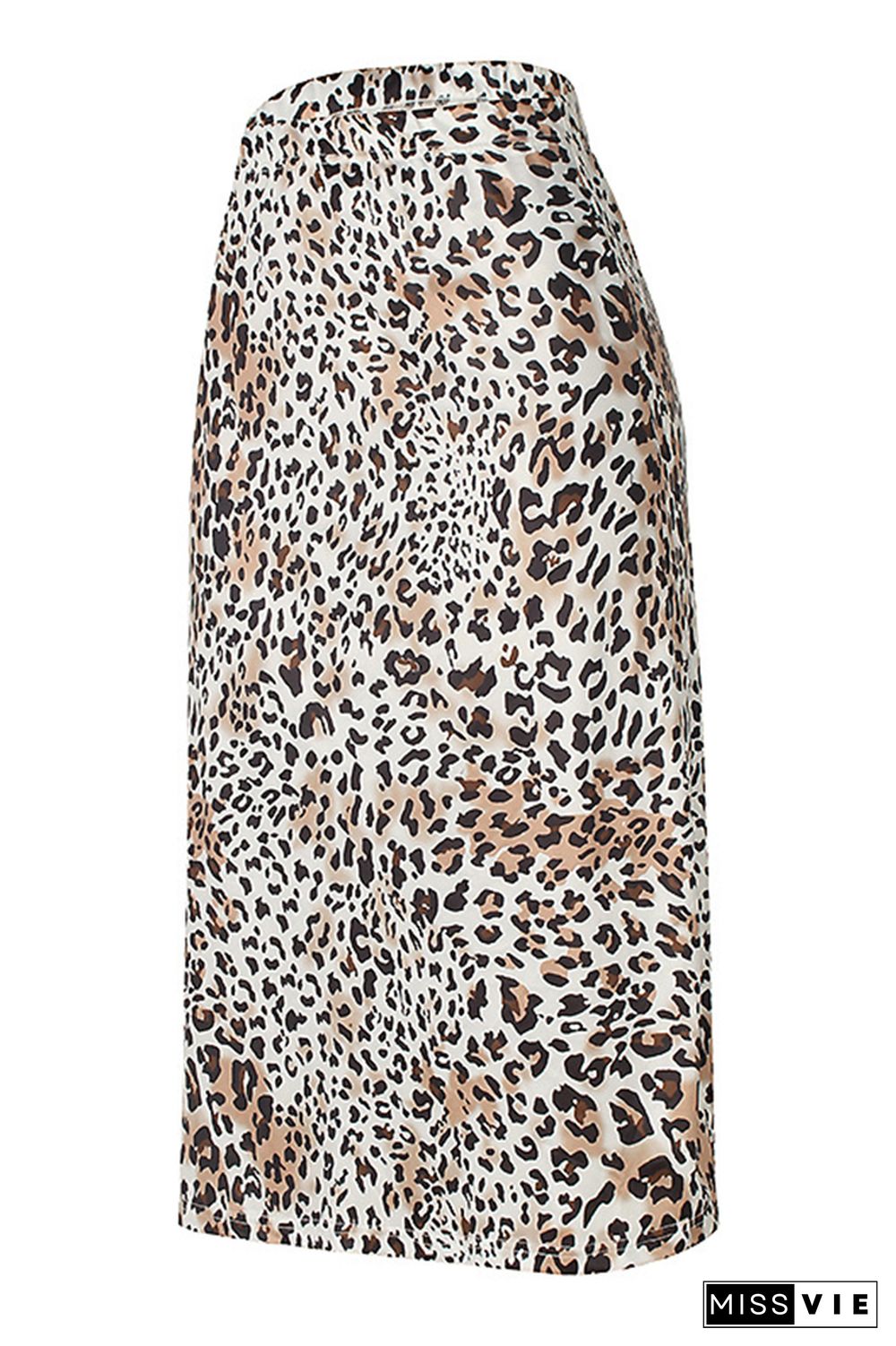 Leopard Print High Waist Skirt Wholesale