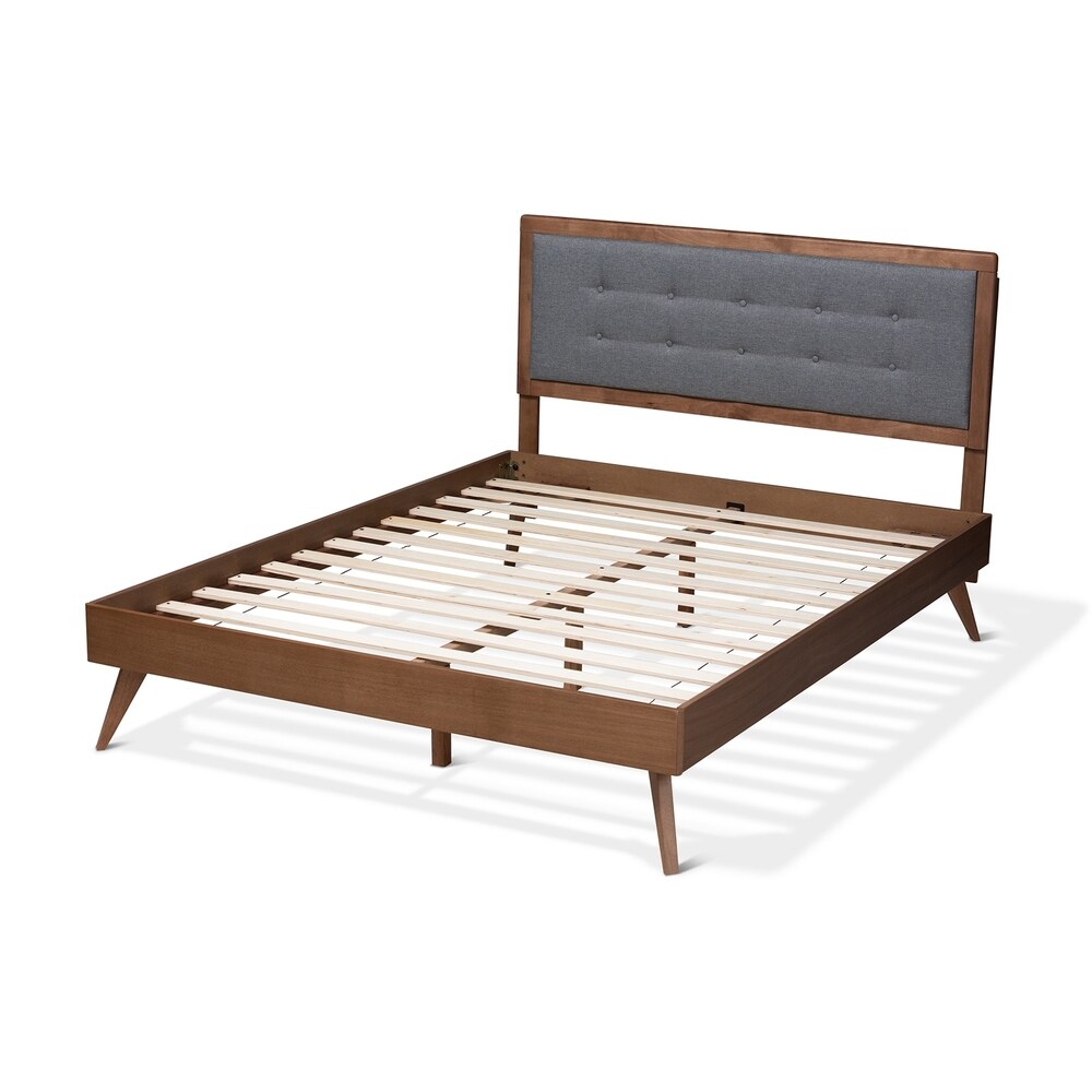 Carson Carrington Ulas Mid century Fabric Platform Bed